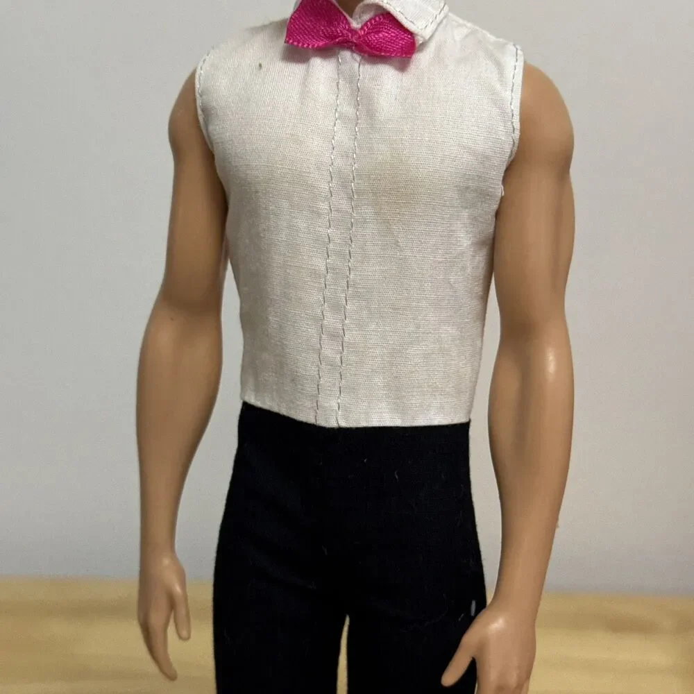 Ken Doll with Rooted Blonde Hair Blue Eyes Straight Body One Piece Suit Bow tie - Picture 2 of 10